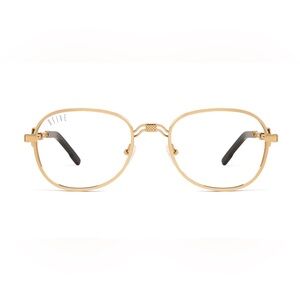 9FIVE ST. MICHAEL 24K GOLD CLEAR LENS GLASSES